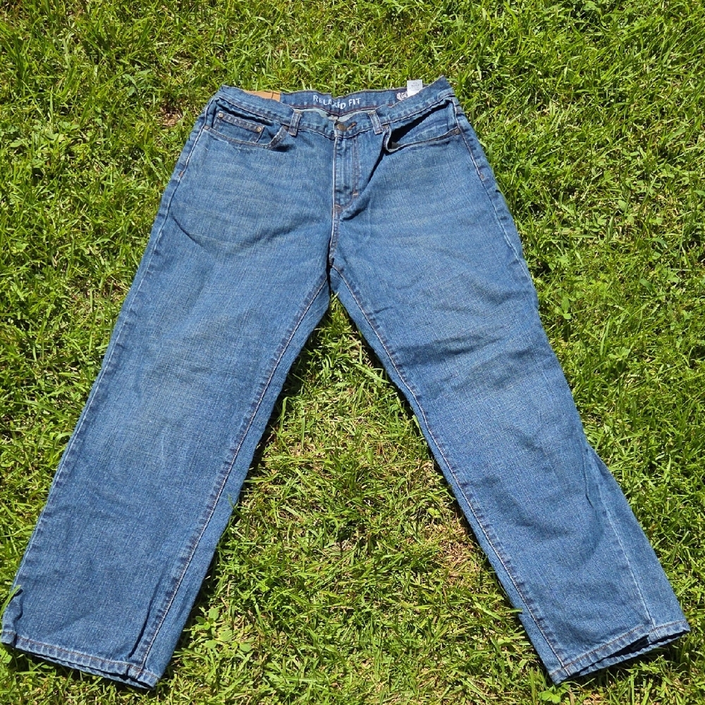 Chaps Relaxed Fit Blue Jeans for Men 32/30